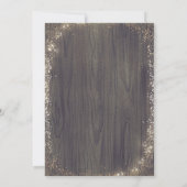 Gold Baby's Breath Rustic Country Graduation Party Kaart (Achterkant)