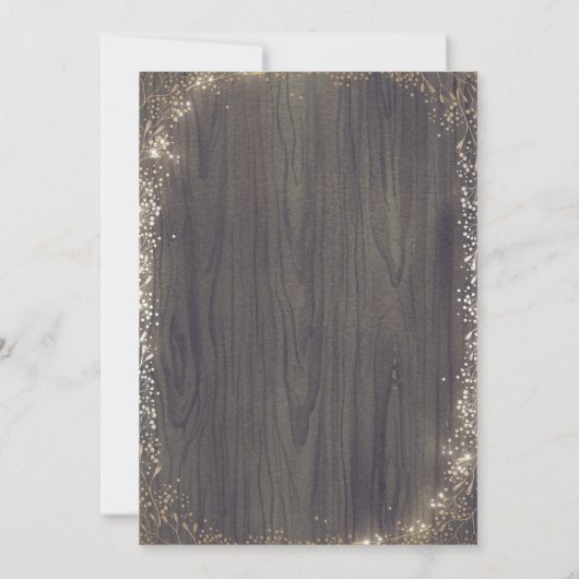 Gold Baby's Breath Rustic Country Graduation Party Kaart (Achterkant)