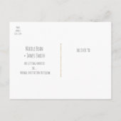 Gold Baby's Grote Floral Rustic Black Save Date Aankondigingskaart (Achterkant)