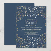 Gold Baby's grote mariniers legant Baby shower Kaart (Voorkant / Achterkant)