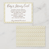 Gold Babys Library Kaart Book Request Neutral Chic (Voorkant / Achterkant)