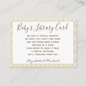 Gold Babys Library Kaart Book Request Neutral Chic (Voorkant)