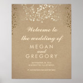 Gold Baby's welkomstbord Poster voor brute bruilof (Voorkant)