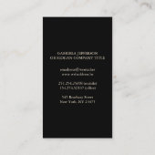 Gold Baby's zwarte stijl elegant Visitekaartje (Achterkant)