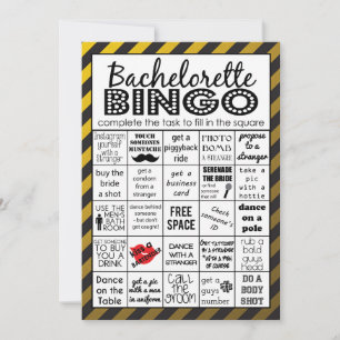 Gold Bachelorette Bingo, partijspel, uitdaging Kaart