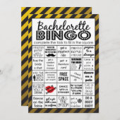 Gold Bachelorette Bingo, partijspel, uitdaging Kaart (Voorkant / Achterkant)