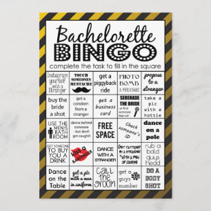 Gold Bachelorette Bingo, partijspel, uitdaging Kaart