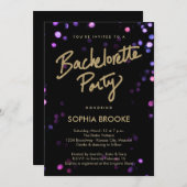 Gold Bachelorette party met Shimmer Lights Kaart (Voorkant / Achterkant)