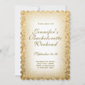 Gold Bachelorette Weekend Party Kaart (Voorkant)