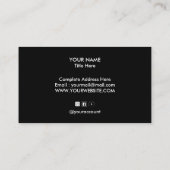 Gold background-aanpasbare logo en tekst visitekaartje (Achterkant)