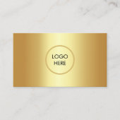 Gold background-aanpasbare logo en tekst visitekaartje (Voorkant)