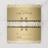 Gold Background en White Lace Plaatskaartje (Buitenkant ongevouwen)