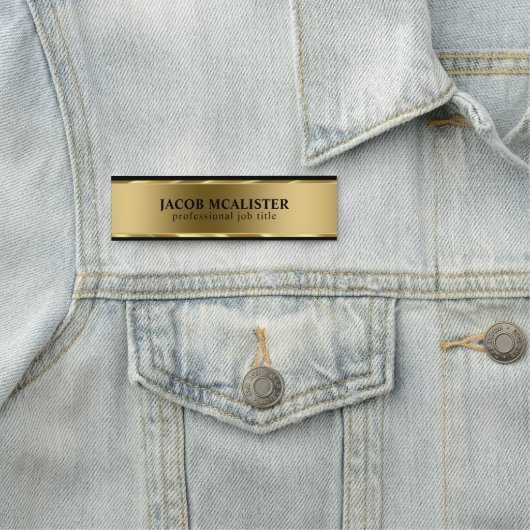 Gold Background Naamplaatje (In situ)