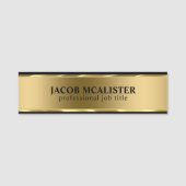 Gold Background Naamplaatje (Voorkant)