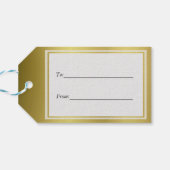 Gold Background-Sjabloon Cadeaulabel (Achterkant Horizontaal)