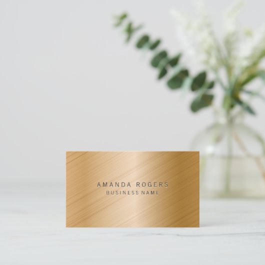 Gold Background Visitekaartje (Staand voorkant)