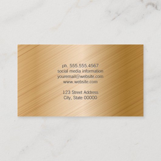 Gold Background Visitekaartje (Achterkant)