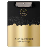 Gold Background White Spark Klembord (Voorkant)