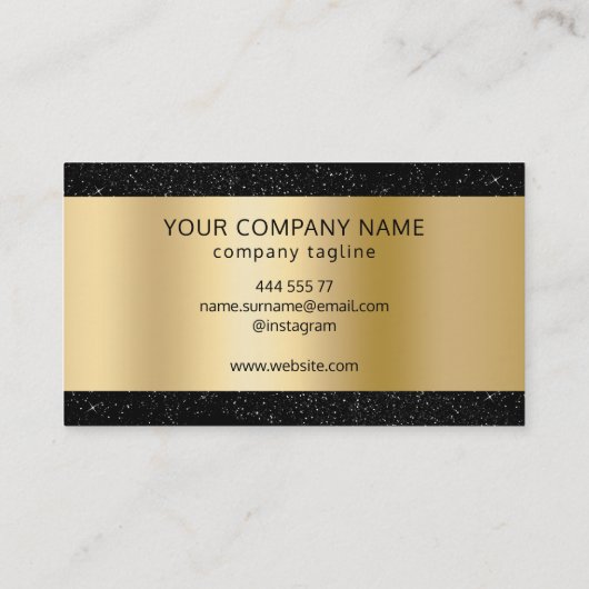 Gold Background White Spark Visitekaartje (Achterkant)