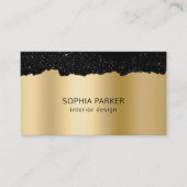 Gold Background White Spark Visitekaartje (Voorkant)