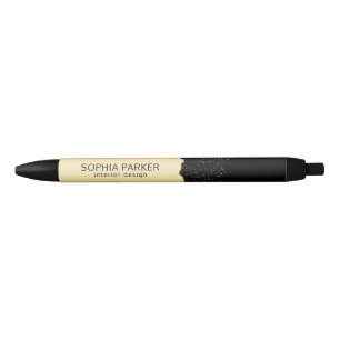 Gold Background White Spark Zwarte Inkt Pen