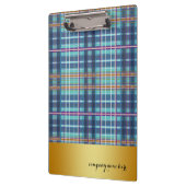 Gold Badge Denim Gecontroleerd Blauw Klembord (Links)