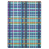 Gold Badge Denim Gecontroleerd Blauw Klembord (Achterkant)