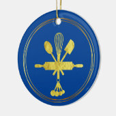 Gold Bakery Icon-kerstversiering Keramisch Ornament (Links)