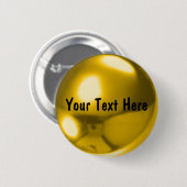Gold ball aanpasbaar ronde button 5,7 cm (Voorkant /achterkant)