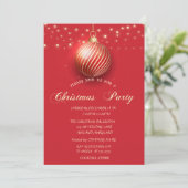 Gold Ball, String Lights Company, kerstfeest Kaart (Staand voorkant)