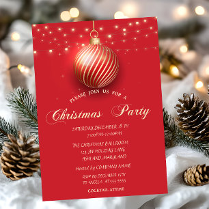 Gold Ball, String Lights Company, kerstfeest Kaart