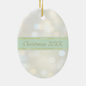 Gold Ballerina Bokeh - Kerstmis Keramisch Ornament (Achterkant)