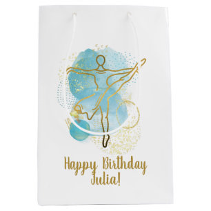  Gold Ballerina Waterverf - Gepersonaliseerd Medium Cadeauzakje