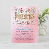 Gold Balloon Fiesta Bruids Douche Uitnodigingen (Staand voorkant)