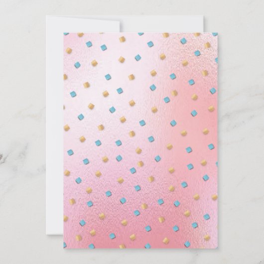 Gold Balloon Fiesta Bruids Douche Uitnodigingen (Achterkant)