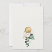 Gold Balloon Floral Logo Grand Opening Invite Bedankkaart (Achterkant)