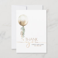Gold Balloon Greenery Baby shower Hartelijk dank