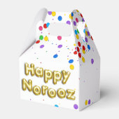 Gold Balloon Happy Norooz Persian Nieuwjaar Bedankdoosjes (Achterkant)