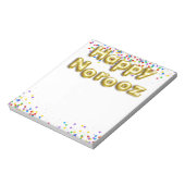 Gold Balloon Happy Norooz Persian Nieuwjaar Notitieblok (Linkerzijde)