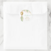 Gold Balloon Waterverf Floral Baby shower Ronde Sticker (Tas)