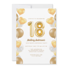 Gold Balloons 18e verjaardag