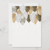 Gold Balloons Arch Gender Neutral Chic Baby shower Kaart (Achterkant)
