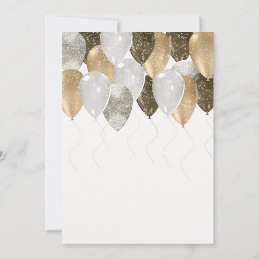 Gold Balloons Arch Gender Neutral Chic Baby shower Kaart (Achterkant)