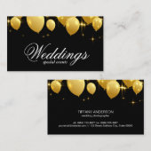 Gold Balloons Event Planner Visitekaartje (Voorkant / Achterkant)