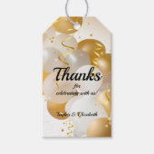 Gold Balloons Favor Cadeaulabel (Voorkant)