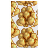 Gold Balloons Papiertas Klein Cadeauzakje (Achterkant)