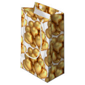 Gold Balloons Papiertas Klein Cadeauzakje (Voorkant Gekanteld)