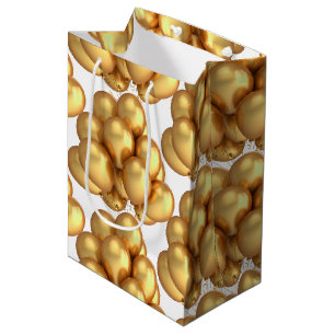 Gold Balloons Papiertas Medium Cadeauzakje