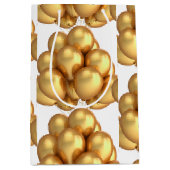 Gold Balloons Papiertas Medium Cadeauzakje (Voorkant)