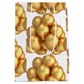 Gold Balloons Papiertas Medium Cadeauzakje (Achterkant)